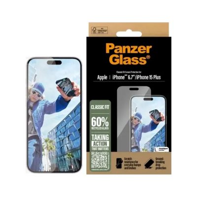 PanzerGlass Skärmskydd Apple iPhone 15 Plus iPhone 16 Plus Klassisk Passform