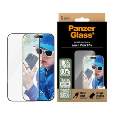 PanzerGlass Skärmskydd Apple iPhone 16 Pro Ultra Wide Passform