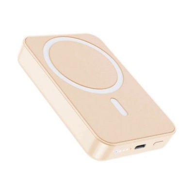 Powerbank Magnetisk med Trådlös Laddning 10000 mAh Rosa