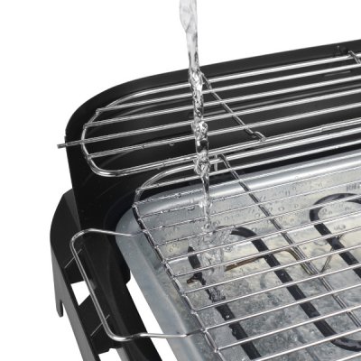 Princess el grill på avtagbart stativ med sidobord 112250 Svart