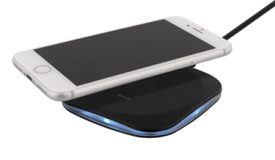 DELTACO trådlös laddare, Qi 1.2, 5W, LED-indikatorer, Svart