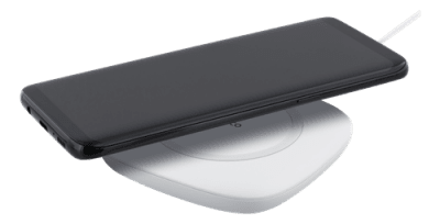 DELTACO Trådlös laddare, 7.5W, V1.2, USB Micro-B, vit