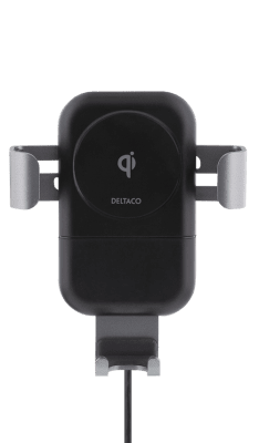 DELTACO Trådlös snabbladdare för bilen