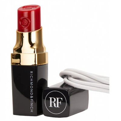 richmond finch lipstick powerbank black svart läppstift design 2600mah