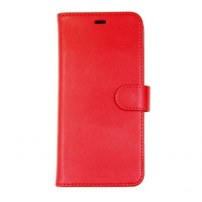 iphone xs max pu läderfodral extra kortfack röd