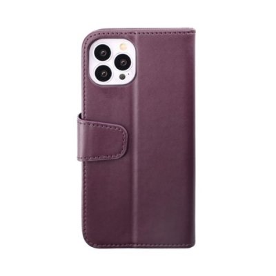 rv iphone 14 pro max vegan pu-läder plånboksfodral 6 kortfack 1 kontantfack magnetlås lila