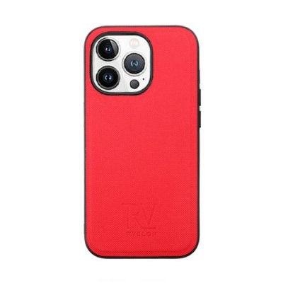 rv iphone 14 pro plånboksodral med flipstand 3 kortfack 1 kontantfack magnet lås vegan material röd
