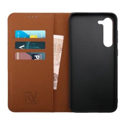 rv magnet plånboksfodral till samsung galaxy s23 plus brun