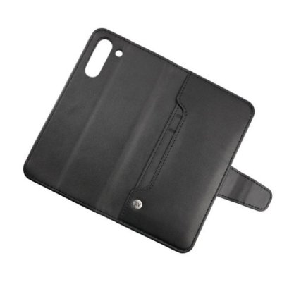 rv samsung galaxy s21 fe flip stand tpu pu plånboksfodral med skal kortfack sidofack svart