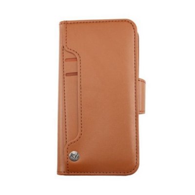 rv samsung galaxy s22 flip stand tpu pu läderfodral med skal och kortfack brun