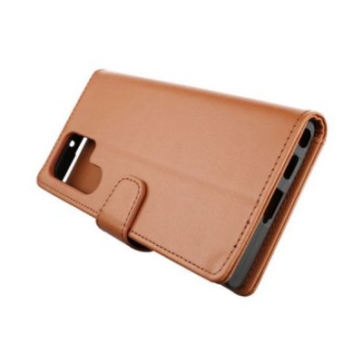 RV Samsung Galaxy S22 Ultra Plånboksfodral med Kortfack Sedelfack Flipstand Brun