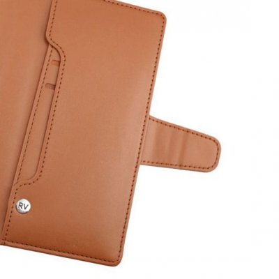 RV Samsung Galaxy S22 Ultra Plånboksfodral med Kortfack Sedelfack Flipstand Brun