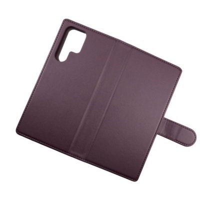 rv samsung galaxy s22 ultra plånboksfodral med magnetiskt lås kortfack flipstand tpu pc pu läder lila