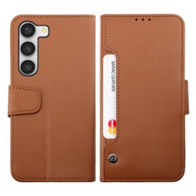 RV Samsung Galaxy S23 Plus Plånboksfodral med Extra Kortfack Brun