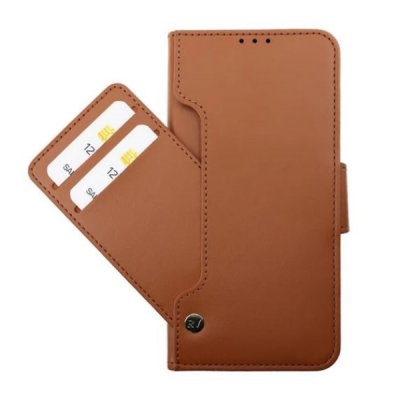 rv samsung galaxy s23 ultra plånboksfodral med extra kortfack brun