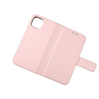 rvelon iphone 12 mini genuint plånboksfodral rosa äkta läder läderfodral mobil skydd hög kvalitet