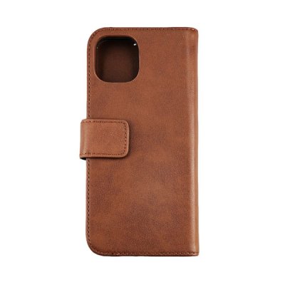 rvelon iphone 12 pro max plånboksfodral av äkta genuint läder hög kvalitet brun färg hög kvalitet