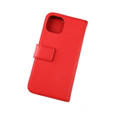 rvelon iphone 13 mini plånboksfodral av äkta genuint läder hög kvalitet röd färg