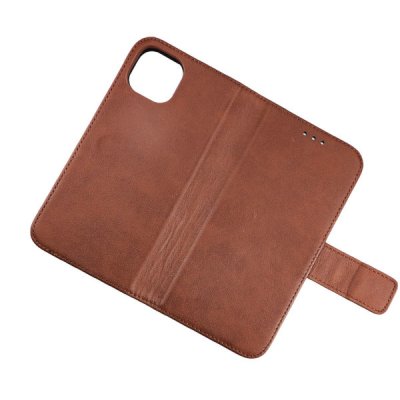 rvelon iphone 13 plånboksfodral av äkta genuint läder hög kvalitet brun färg