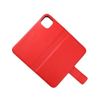 rvelon iphone 13 pro max genuint plånboksfodral röd äkta läder hög kvalitet