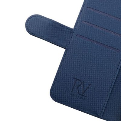 rvelon iphone 13 pro max magnetiskt plånboksfodral TPU PU 4st kortfack abyss blå färg