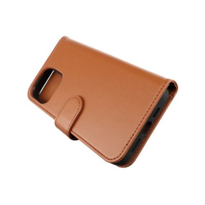 rvelon iphone 13 pro max magnetiskt plånboksfodral TPU PU artificiellt läder 4st kortfack gyllenbrun färg