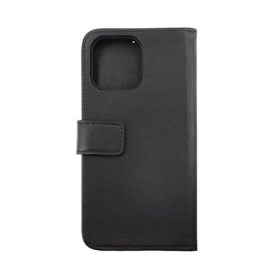 rvelon iphone 14 plånboksfodral i genuint äkta läder med magnet 4 kortfack 1 kontantfack svart