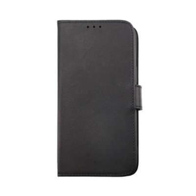 rvelon iphone 14 plånboksfodral i genuint äkta läder med magnet 4 kortfack 1 kontantfack svart