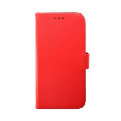 rvelon iphone 14 plus plånboksfodral i genuint äkta läder med magnet 3 kortfack 1 kontantfack röd