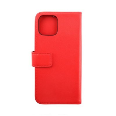 rvelon iphone 14 plus plånboksfodral i genuint äkta läder med magnet 3 kortfack 1 kontantfack röd