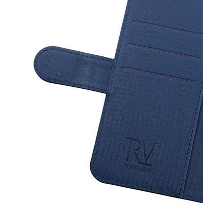 rvelon iphone x xs magnetiskt plånboksfodral tpu pu artificiellt läder 4st kortfack i abyss blå färg