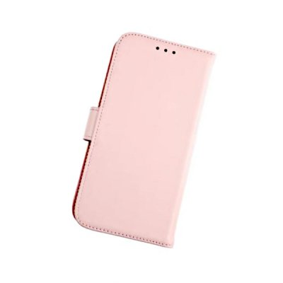 rvelon iphone x xs plånboksfodral tillverkat av äkta genuint läder hög kvalitet rosa färg 4st kortfack pu tpu