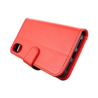 rvelon iphone x xs plånboksfodral tpu pu artificiellt läder 6st kortfack vacker i röd färg