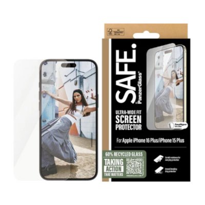 SAFE. by PanzerGlass till Apple iPhone 15 Plus iPhone 16 Plus Ultra Wide Fit