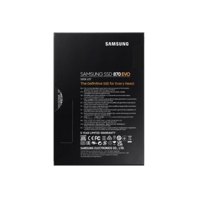 Samsung 870 EVO MZ-77E500BW SSD Krypterat 500GB inbyggd 2.5 tum SATA 6 GB s Buffert 512 MB 256 Bitars AES TCG Opal Encryption Sv