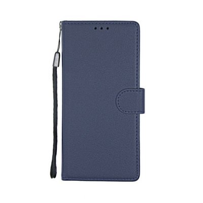 samsung galaxy a51 läder plånboksfodral med flipstand 3st kortfack 1st id fönster blå