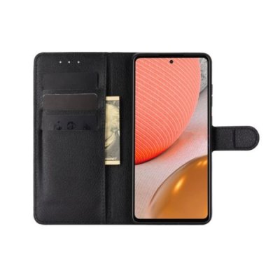 Samsung Galaxy A72 5G Plånboksfodral med Stativ Svart