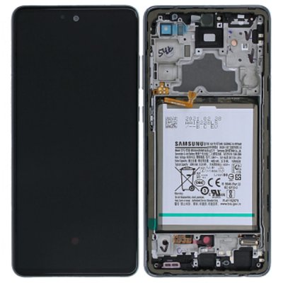 samsung galaxy a72 skärm super amoled original reservdel svart
