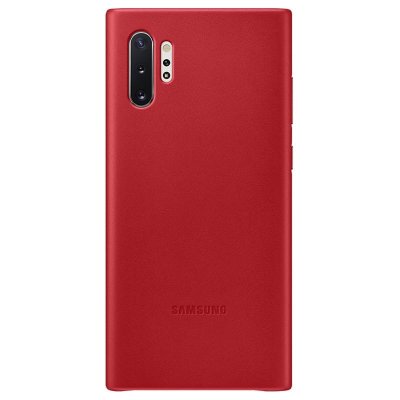 Samsung Galaxy Note 10 plus läderskal leather cover röd