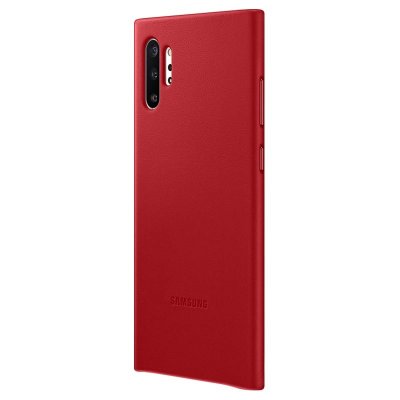 Samsung Galaxy Note 10 plus läderskal leather cover röd