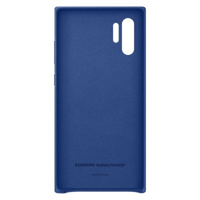 Samsung Galaxy Note 10 plus läderskal leather cover blå