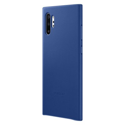 Samsung Galaxy Note 10 plus läderskal leather cover blå