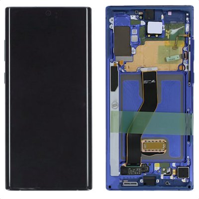 samsung galaxy note 10 sm-g975 original service pack oled display blå aura blue GH82+20838D