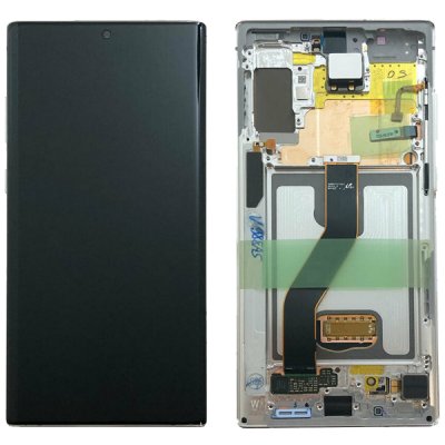 samsung galaxy note 10 plus sm-g975 original service pack oled display vit aura white GH82+20900B