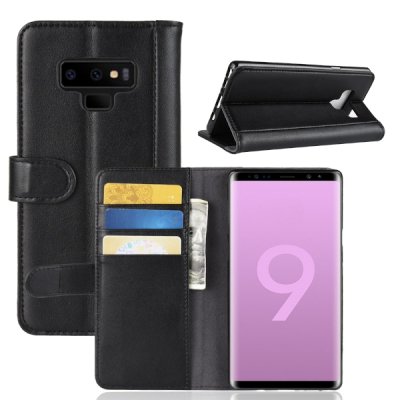 samsung galaxy note 9 Läderskal svart azns plånbok