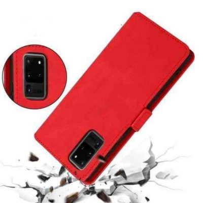 Samsung Galaxy S20 Ultra 5G Plånboksfodral med Stativ Rosé röd