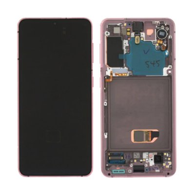 Samsung Galaxy S21 5G Skärm med LCD Display & Kamera Original Rosa