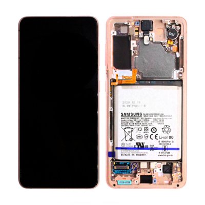 Samsung Galaxy S21 5G Skärm med LCD Display Original Med Batteri Violett
