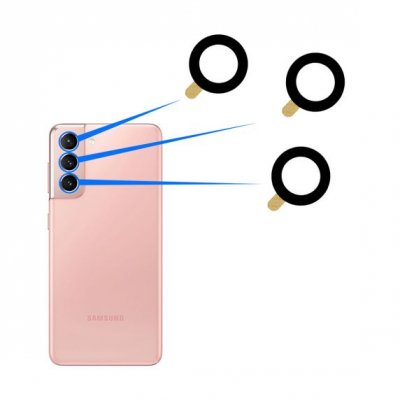 Samsung Galaxy S21 FE 5G Kameralins med tejp - Ersättning för Skadad