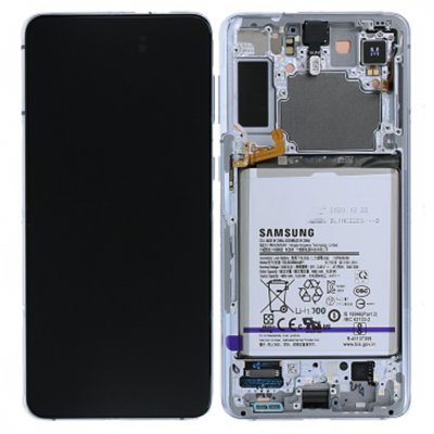 samsung galaxy s21+ silver oled display original reservdel